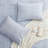 Geometric Lace Duvet Cover Set - 3-Piece Microfiber Bedding, Textured Reverse, All-Season, Machine Washable, Blue-125195131