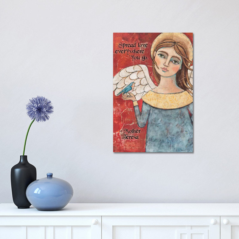 Spread Love by Teresa Kogut - Painting on Canvas, Wrapped Canvas, 66.04 cm H x 45.72 cm W x 3.175 cm D