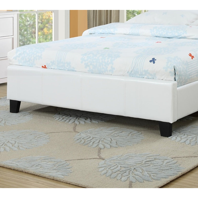 Cadre de lit tapissier Classic Bed, Blanc, Grand