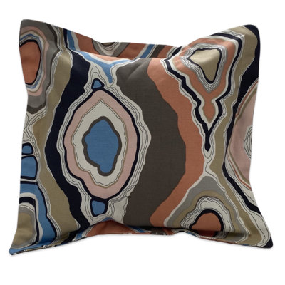 Geometric Cotton Blend Reversible Pillow Cover