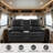 Manual Reclining Loveseat With Center Console, Cup Holders & Storage, Push-Back Recliner Sofa With Pillows For Living Room-226831568