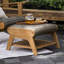 Watkins Teak Upholstered Ottoman with Cushion