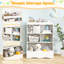 Bibliothèque pour enfants, meuble de chambre d'enfant avec 4 cubes, 1 compartiment ouvert, bibliothèque avec dispositif anti-basculement et plateau, rangement pour jouets de tout-petits pour salle de jeux, chambre-919048178