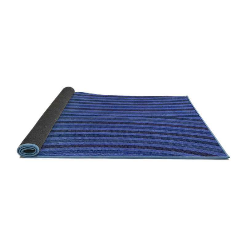 Tapis abstrait bleu, Rond 7 pi