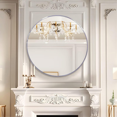 Miroir rond en aluminium pour hommes