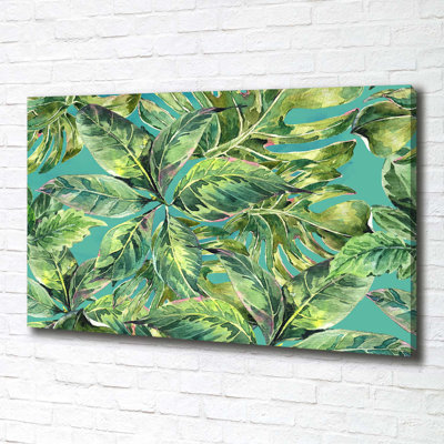 Tropical Leaves - No Frame Print on Canvas