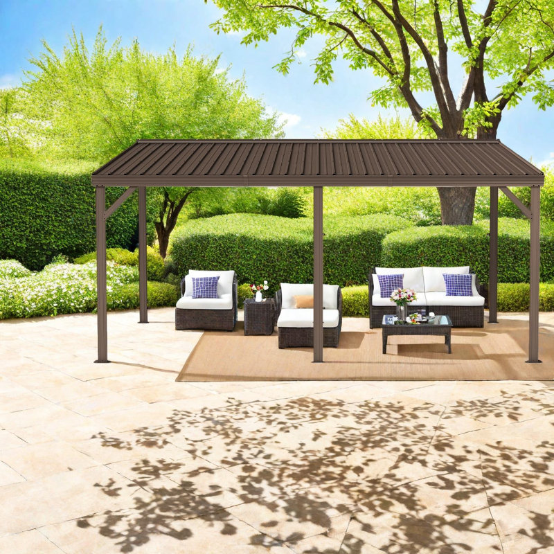 Abri et abri de jardin durables (doit inclure la structure), abat-jour de patio moderne en acier