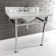 Monarch Ceramic Rectangular Console Bathroom Sink with Overflow