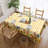 Washable Polyester Tablecloth Farmhouse Style with Cock & Gingham Pattern-1335913637