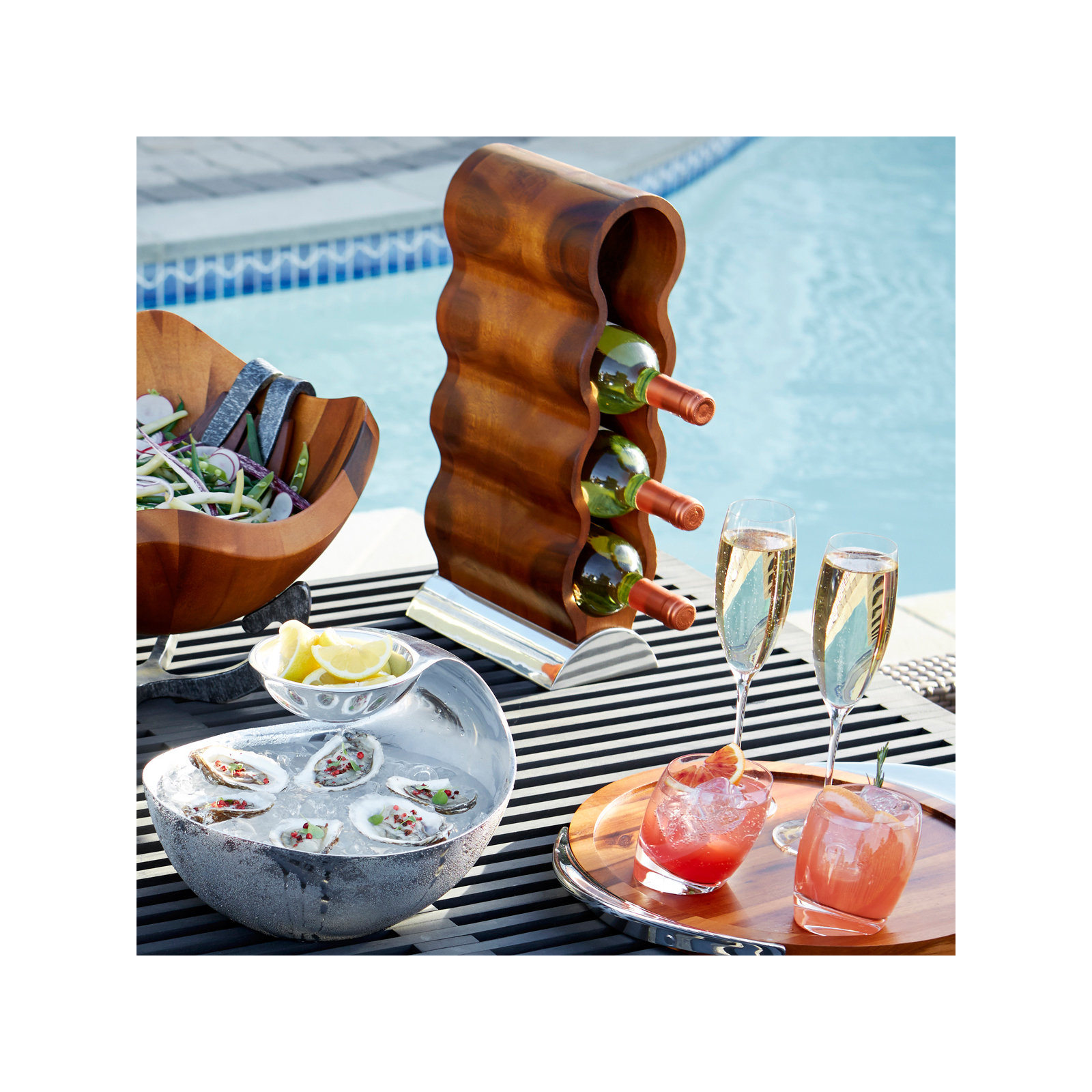 Nambe Curvo Wine Rack