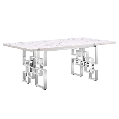 Metal Base Dining Table