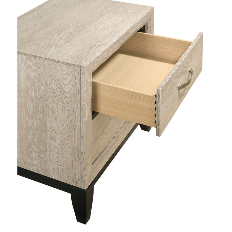 Ensemble de chambre à coucher à panneaux Yadier 3-3_Aubrey, Très grand, Beige