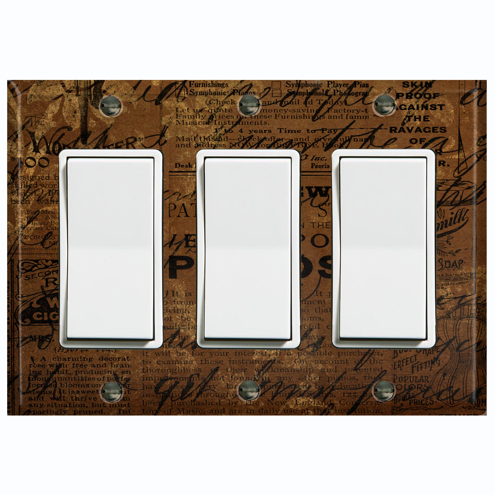 WorldAcc Nature Themed 3 - Gang Wall Plate | Wayfair