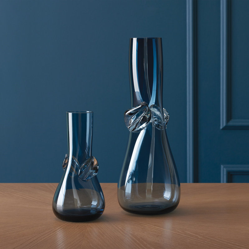 Knot Vase, Blue, 11.5" H x 5.5" W x 5.5" D