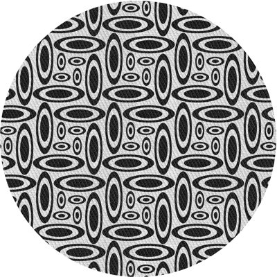 Tapis noir/blanc à motifs