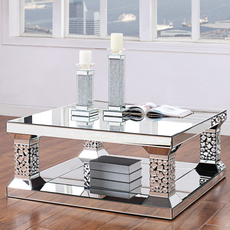 Mayeli Glass Top Coffee Table