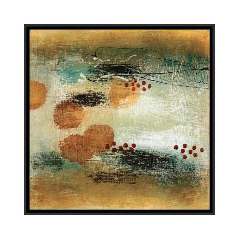 « deriveing current ii », reproduction d’art sur toile, H 18 po x l 18 po x P 1,5 po, Toile avec cadre noir, Pas de tapis