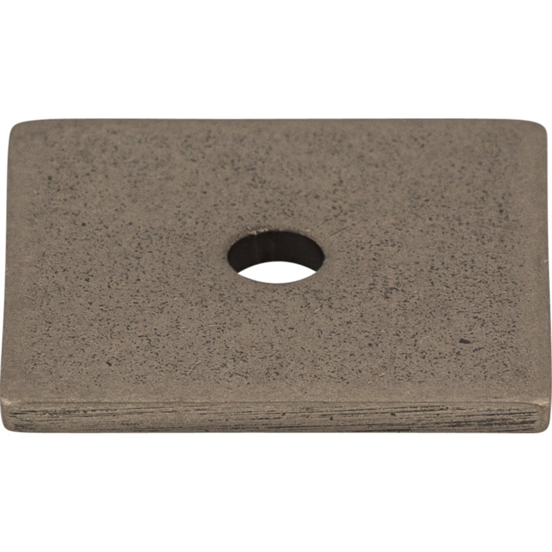 Square  Backplate, 1.25" H x 1.25" W x 0.06" D, Pewter Antique