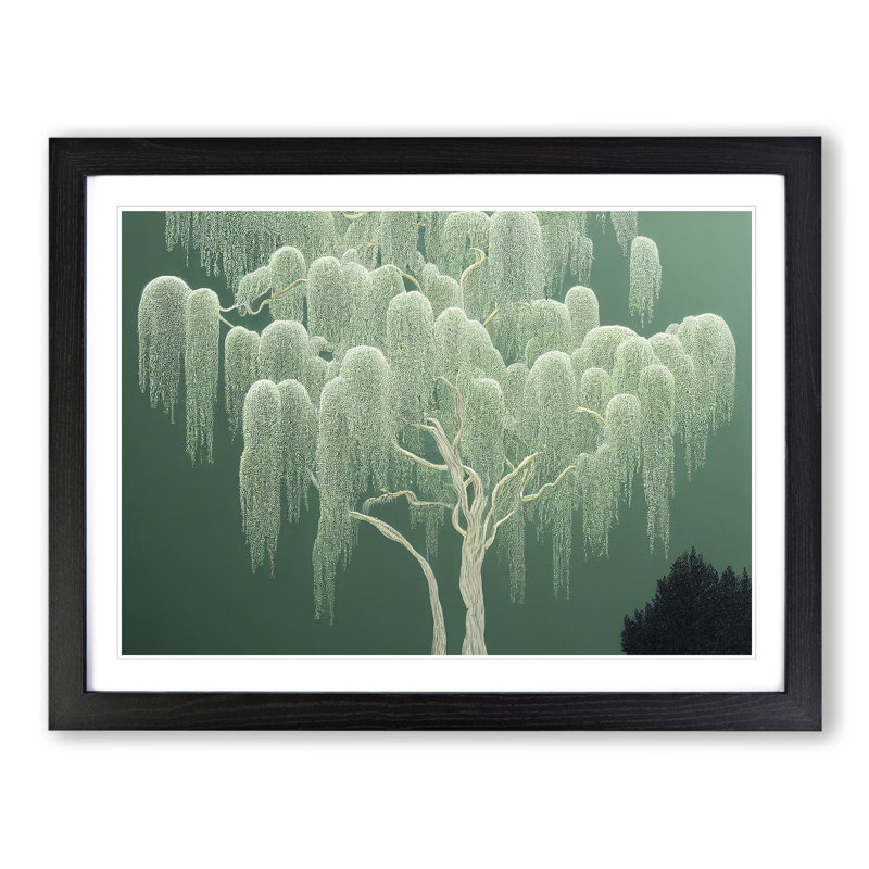 XH1022-9400X Unbelievable Weeping Willow Tree - Single Picture Frame Print, 25cm H x 34cm W x 2cm D, Black Framed