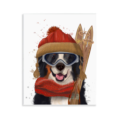 «Happy Skiing Dog» par Fab Funky