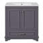 Meuble-lavabo moderne Serenity de 30 po pour salle de bain avec lavabo en céramique
