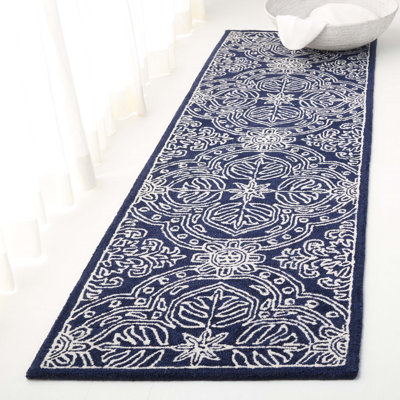 Tapis bleu marine / ivoire en laine touffeté à la main Lauren Ralph Lauren