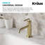 KRAUS Ramus Single Handle Bathroom Sink Faucet with Lift Rod Drain-50612618