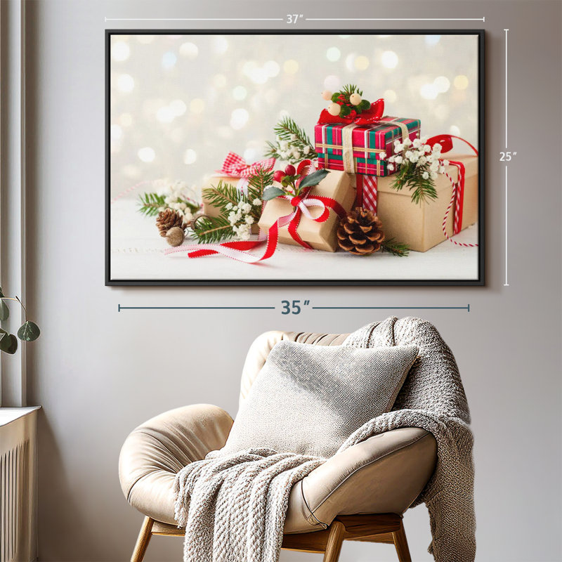 «Christmas Presents», reproduction sur toile, H 25 po x l 37 po