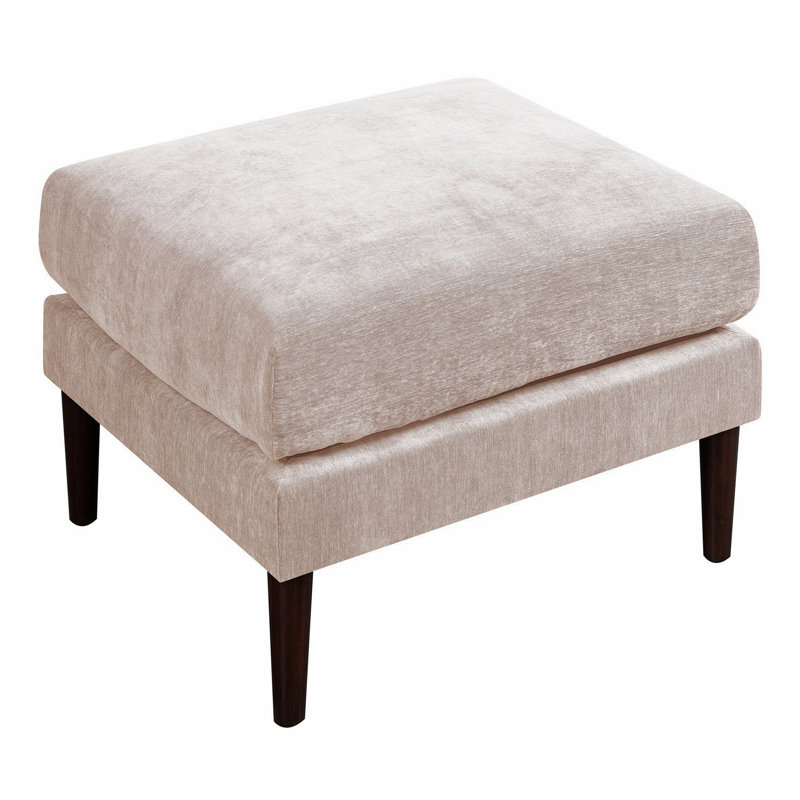 Magnifique repose-pieds rose en tissu Morgan, Rose