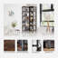 79" Corner Bookshelf, 7-tier Industrial Corner Bookcase, Tall Corner Shelf Storage Display Rack
