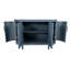 Élégant buffet incurvé avec tablettes réglables pour un rangement polyvalent et un décor moderne-1719625011