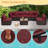7 Pieces Outdoor Patio Set with WPC Coffee Table-538050253