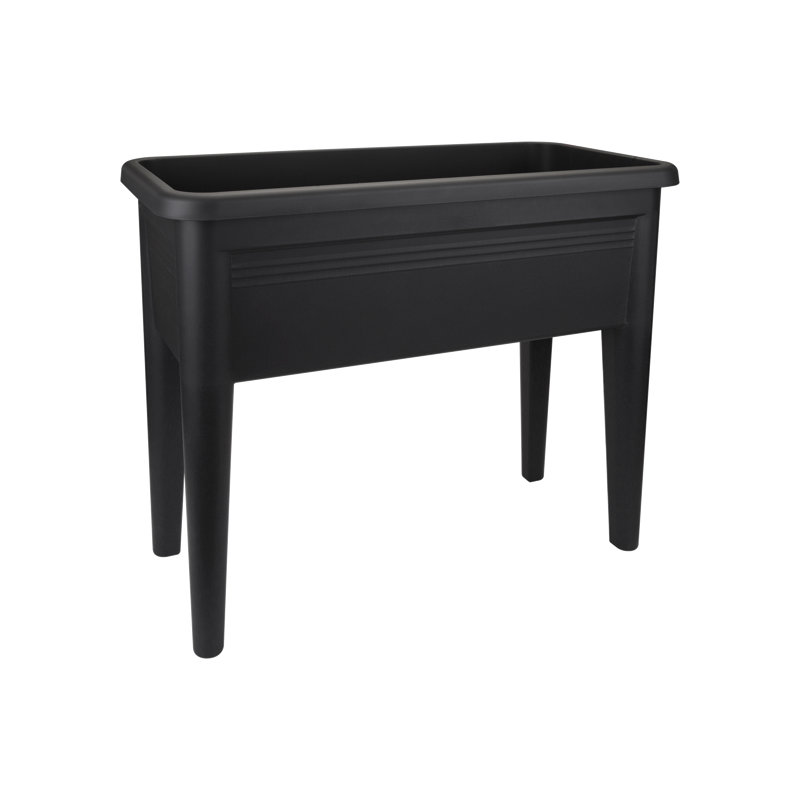 Elevated Planter, Living Black, 65.1cm H x 75.5cm W x 75.5cm D