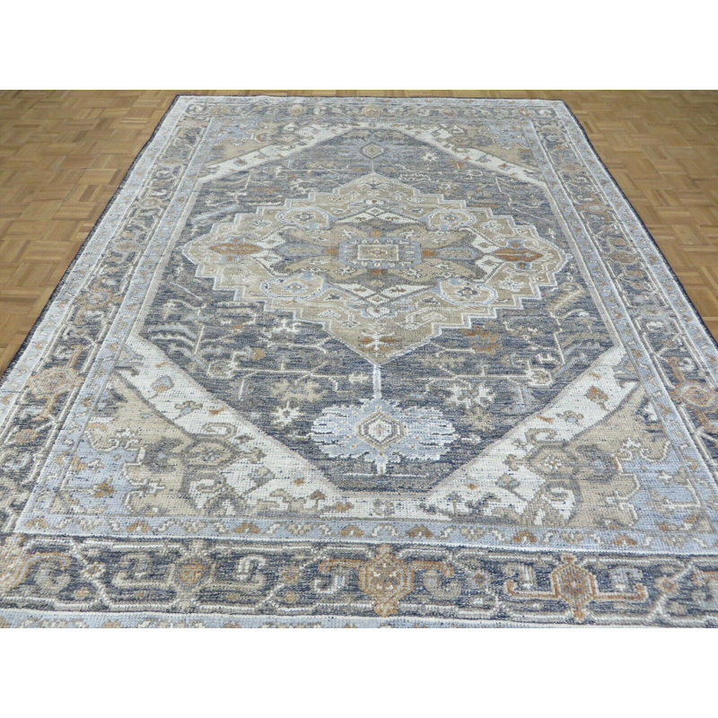 Tapis unique gris anthracite 8 pi x 10 pi 3 po