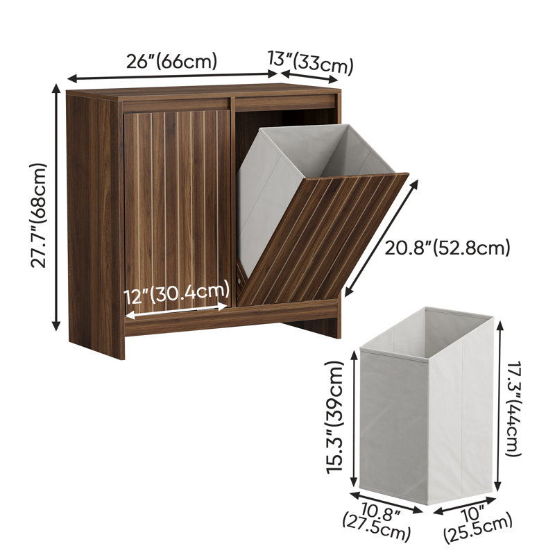 Laundry Hamper, Walnut