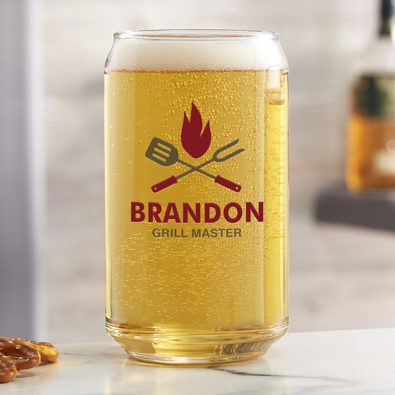 Le gril personnalisé imprimé 16 oz. Verre à bière, Oui