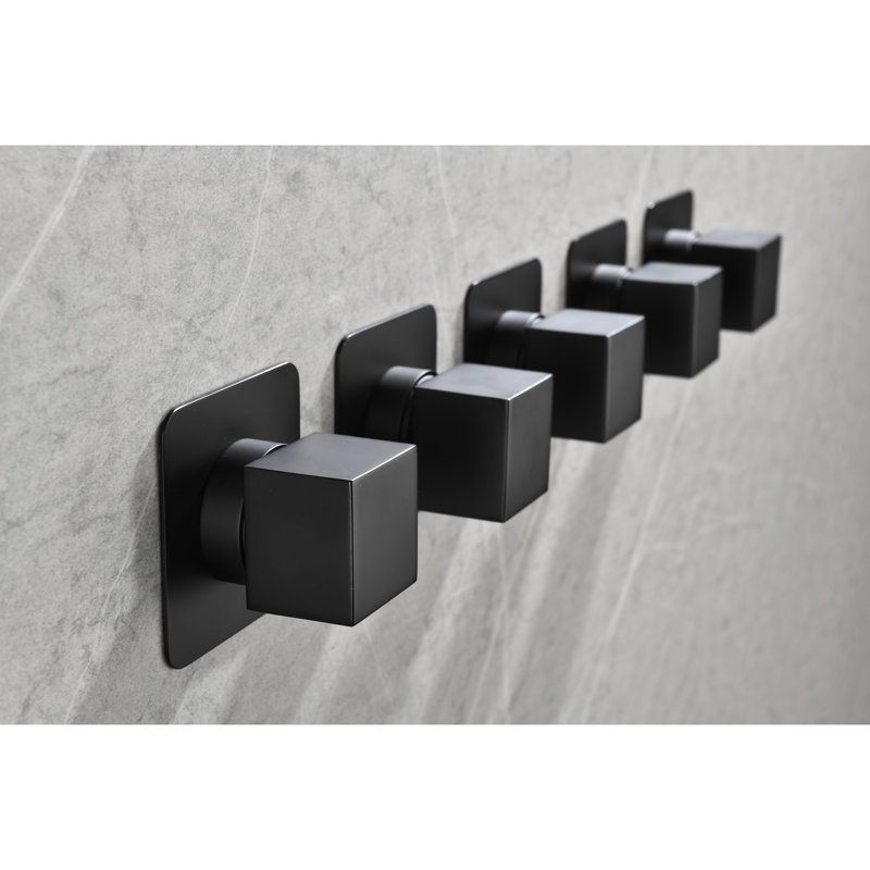 3/4" Cast Metal Volume Control Valve - Matte Black, Adjustable Brass Handle, Corrosion Resistance, Rust Proof, 3.54" W X D 2.16" H, 4.83 Lb Master Shower Metal, And , 3.54 In. 2.16
