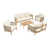 Teak Finish/Beige Rope selected