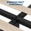Lit plateforme en bois, format Queen, avec sommier à lattes, sans sommier tapissier, structure stable pour chambre à coucher, marron-1532864758-1532864759