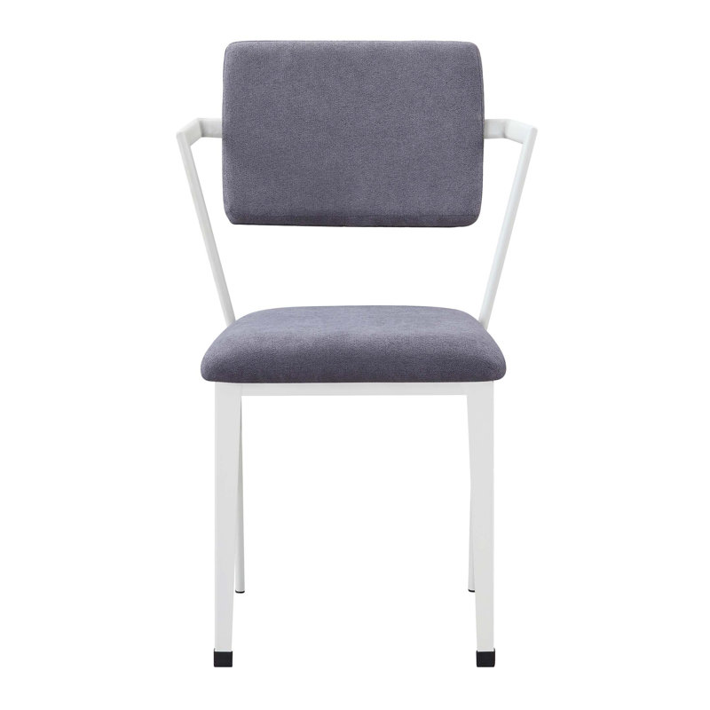 Chaise de bureau rembourrée à dossier ouvert, Blanc