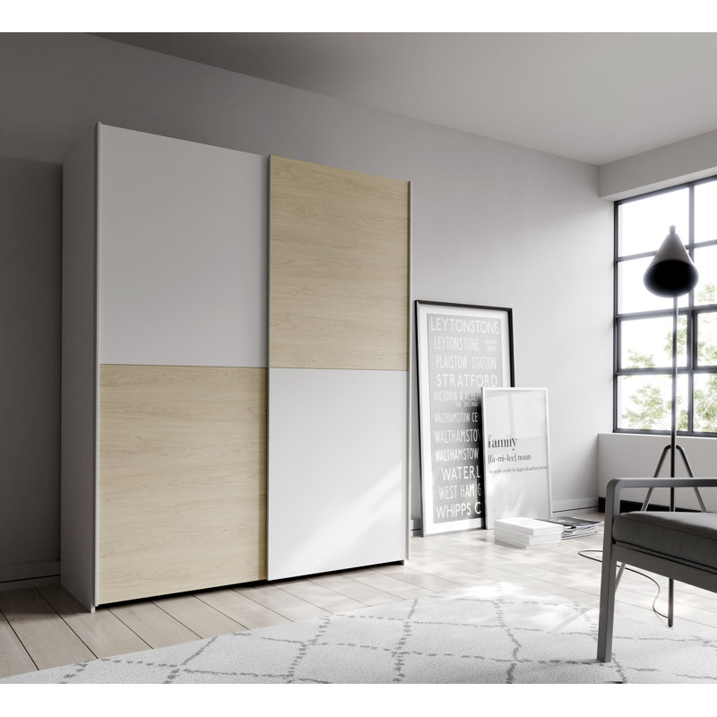 Myrtil 2 Door Wardrobe, 190cm H x 150cm W x 61cm D