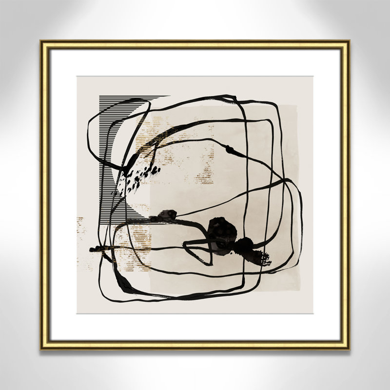 «Blot II» par Isabelle Z, 24.75'' W x 24.75'' H, Imprimé mat, Gold Classic