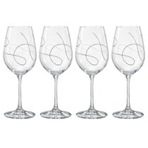 Red Wine Glasses – Large Wine Glasses, Hand Blown Long Stem Wine