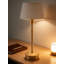 Lampe de table rechargeable sans fil avec abat-jour en tissu - pile 5200Mah, commande tactile à intensité variable, lumière sans fil portable pour la chambre à coucher, le salon, le bureau, le patio et l'extérieur
