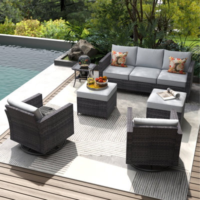 GRST Rattan Sofa Seating Group with Cushions