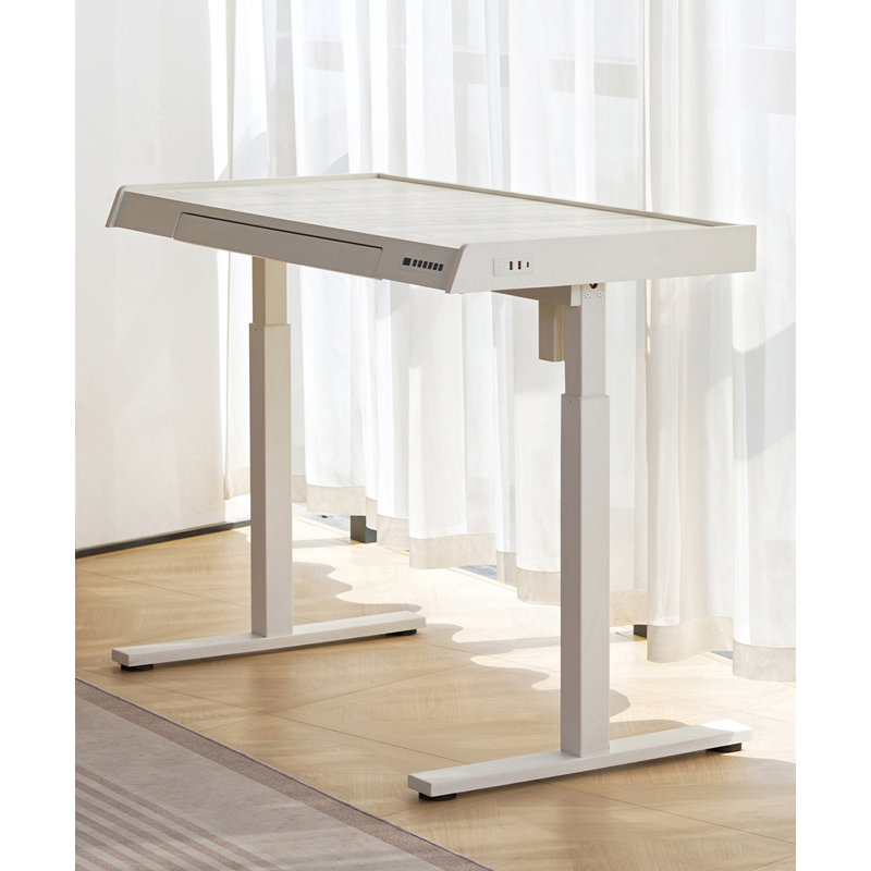 Adjustable Height Desk with Metal Legs