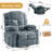 Oversized Massage Swivel Recliner Chair With Lumbar Heating For Living Room Rocker Recliner With Cup Holders And USB Charge Port, For Adult-1893481656