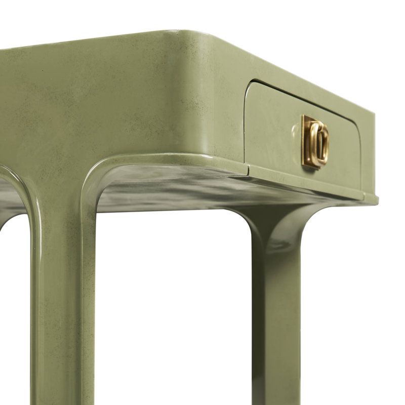 Polly Avo Rectangular End Table, Green