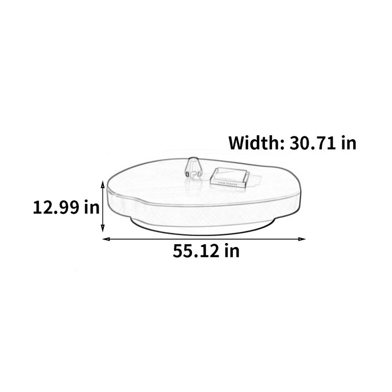 Darthea, 12.99" H x 55.12" L x 30.71" W