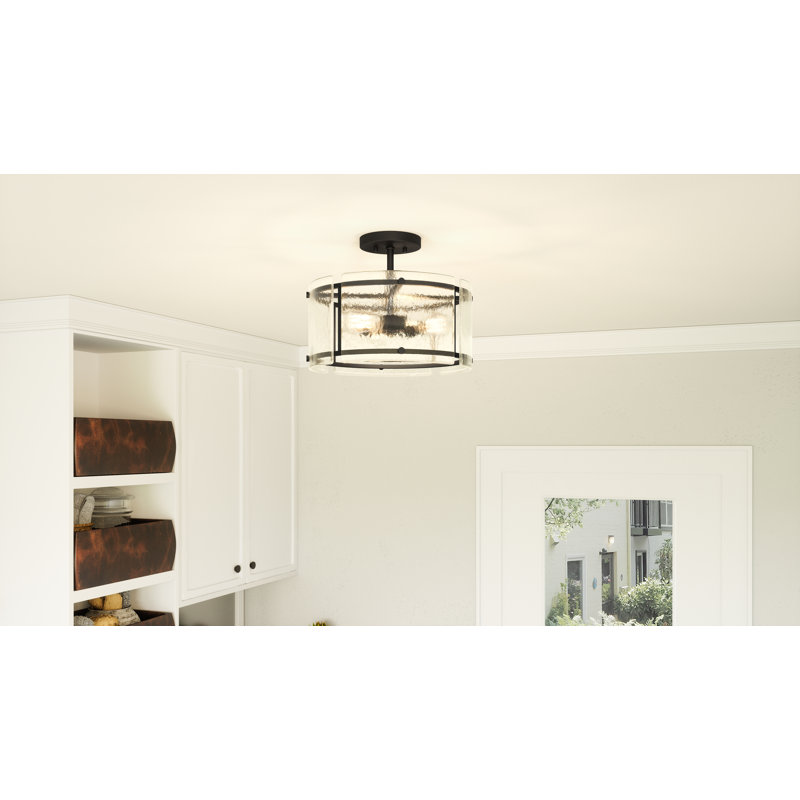 Agatino Glass Semi Flush Mount
